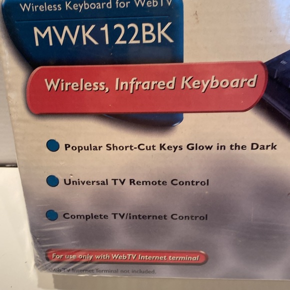 NIB & Vintage Philips Magnavox Wireless Keyboard for Web TV #MWK122BK - Picture 2 of 5